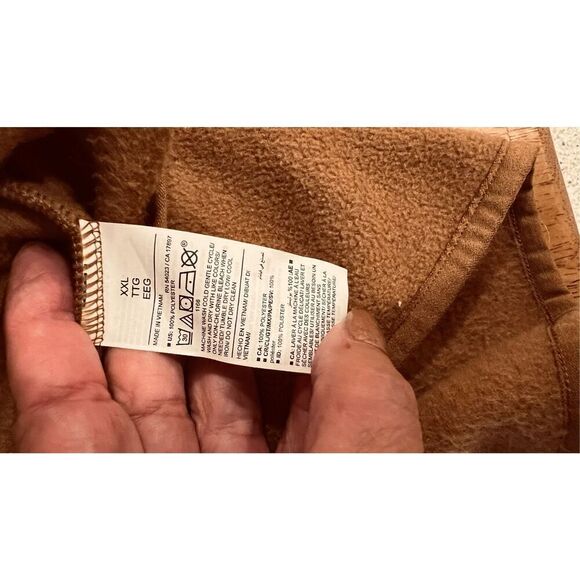 Old Navy Womens Full Zip Fleece Jacket Tan Size XXL - Picture 7 of 10
